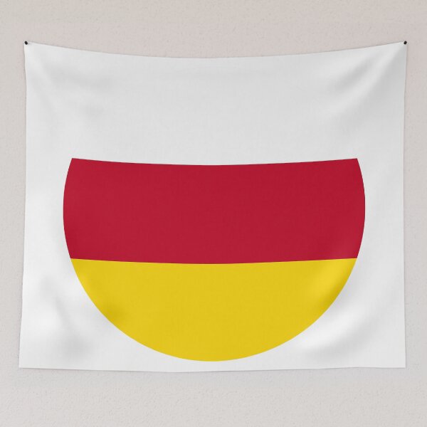 Item preview, South Ossetia Round Flag Ossetian Patriotic Heritage designed and sold by NTGUILTY.