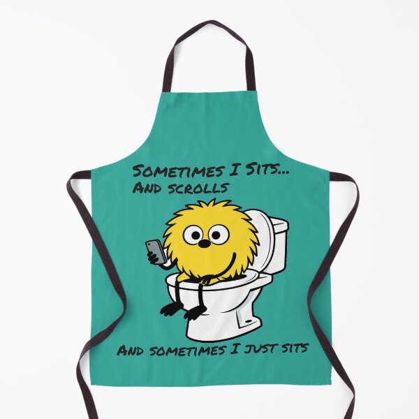 Item preview, Sometimes I Sits and Scrolls – Funny Bathroom Humor Cartoon designed and sold by TheBibleStop.
