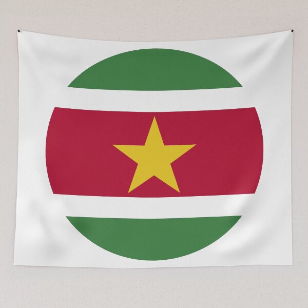 Item preview, Suriname Round Flag Surinamese Patriotic Heritage designed and sold by NTGUILTY.