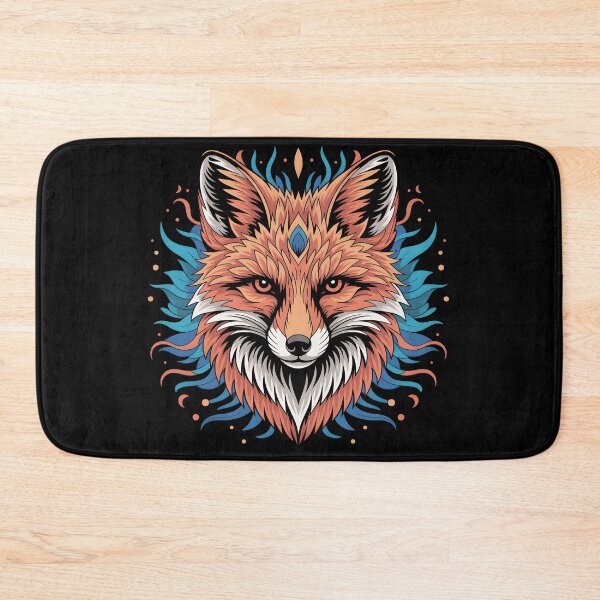 Item preview, Colorful Fox Head Illustration – Boho Tribal Fantasy Animal Art designed and sold by ArcticFoxStudio.