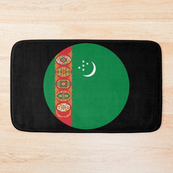 Item preview, Turkmenistan Round Flag Turkmen Patriotic Heritage designed and sold by NTGUILTY.
