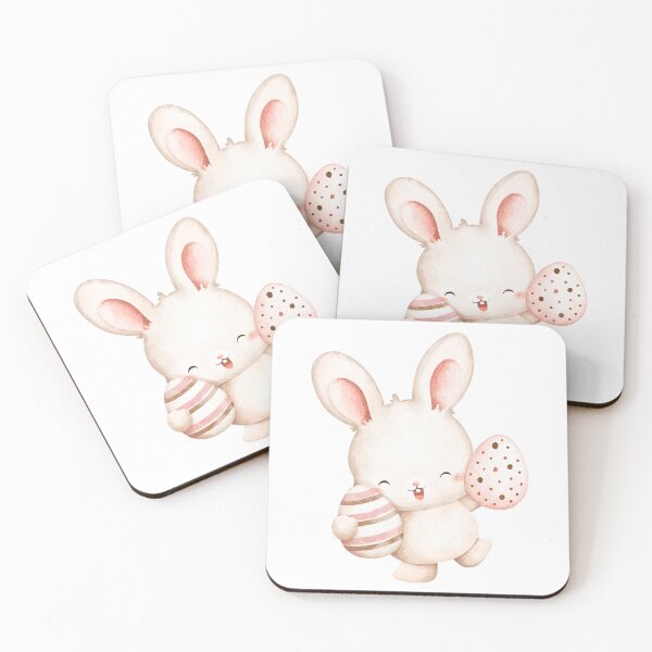 Item preview, Watercolor Easter Bunny and Colorful Eggs - Adorable Spring Holiday Gift designed and sold by FuzionRaptor.