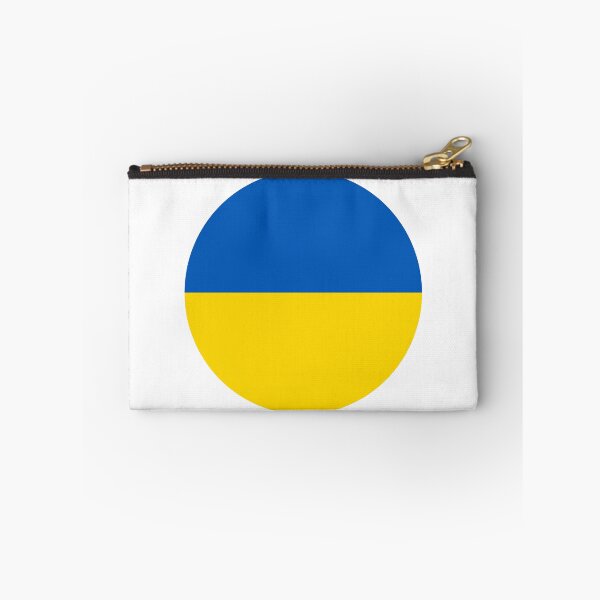 Item preview, Ukraine Round Flag Ukrainian Patriotic Heritage designed and sold by NTGUILTY.