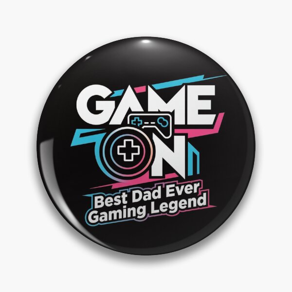 Item preview, Best Dad Ever Gaming Legend Funny Gamer Gift Neon Retro Design designed and sold by ChillDrop.