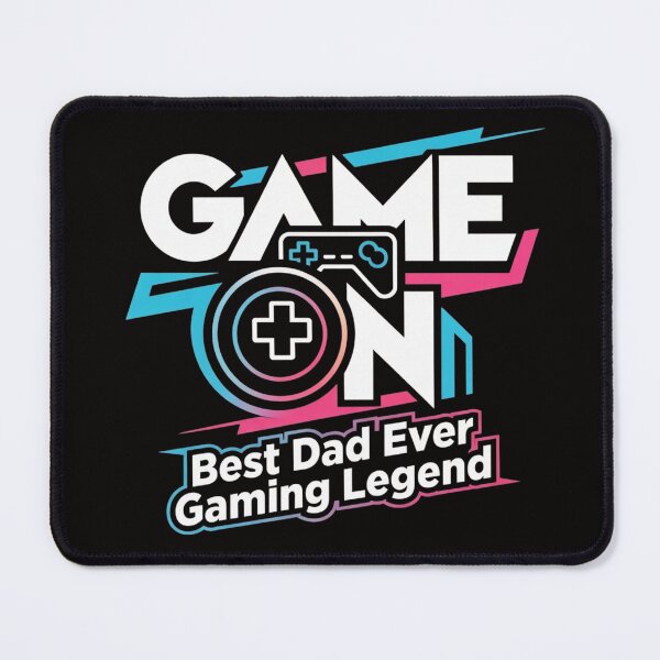 Item preview, Best Dad Ever Gaming Legend Funny Gamer Gift Neon Retro Design designed and sold by ChillDrop.