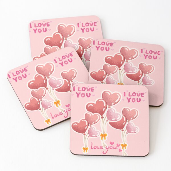 Item preview, Romantic Heart Balloons | Cute “I Love You” Valentine Design designed and sold by Rawafi Art Studio.