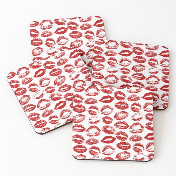 Item preview, red lipstick kisses designed and sold by quinnhopp.
