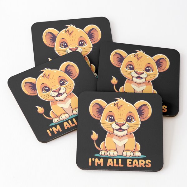 Item preview, Kawaii Baby Lion I'm All Ears - Funny Animal Quote designed and sold by Roland Art Store.