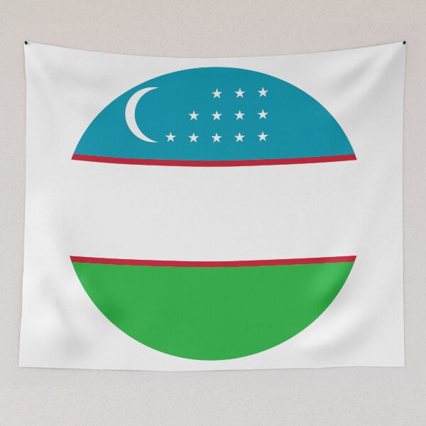 Item preview, Uzbekistan Round Flag Uzbek Patriotic Heritage designed and sold by NTGUILTY.