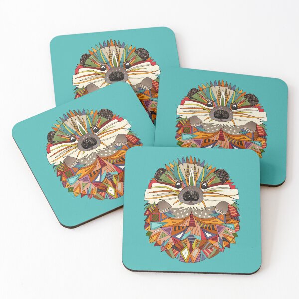 Item preview, baby hedgehogs turquoise designed and sold by scrummy.