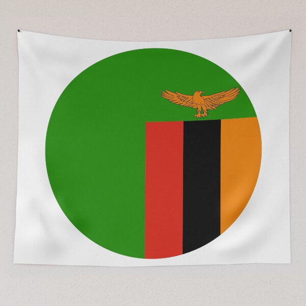 Item preview, Zambia Round Flag Zambian Patriotic Heritage designed and sold by NTGUILTY.