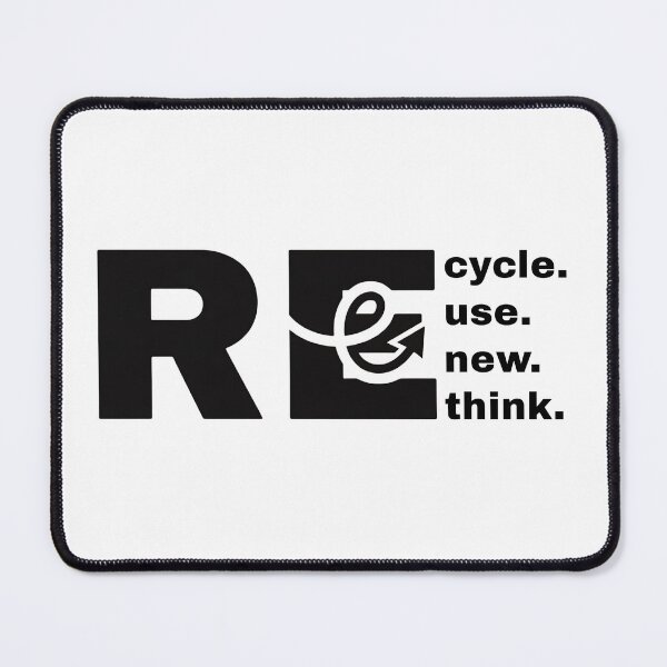 Item preview, Minimalist RE Loop Symbol Typography Design designed and sold by ZYNTHRA Shop.