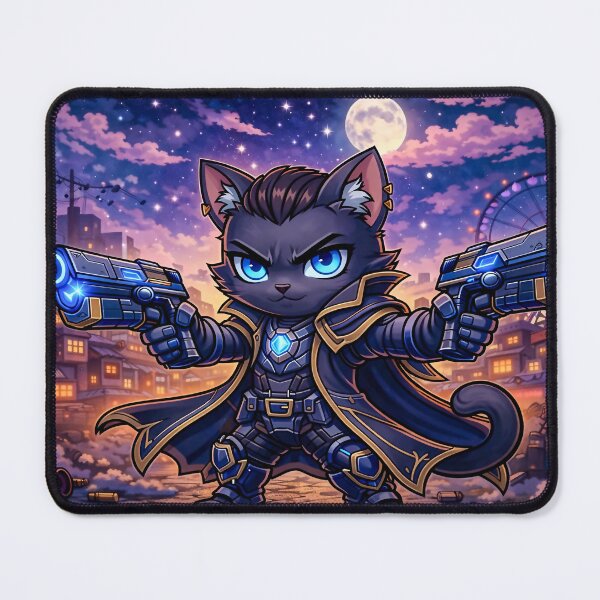 Item preview, Lunar Watcher Cat designed and sold by Lunatik Cat.