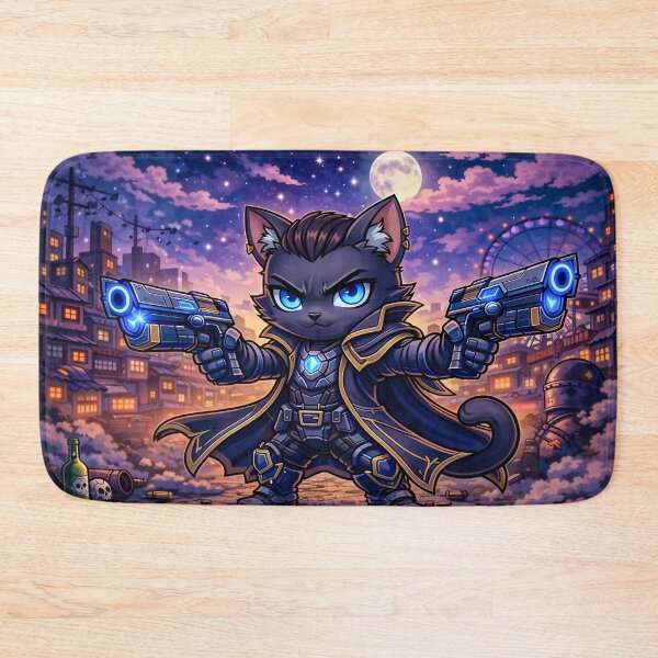 Item preview, Lunar Watcher Cat designed and sold by Lunatik Cat.