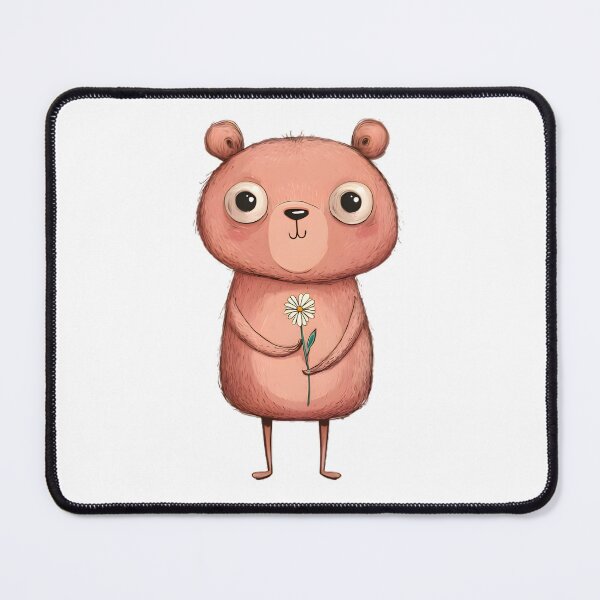 Item preview, Cute Bear with Flowers designed and sold by Retro Whimsy.