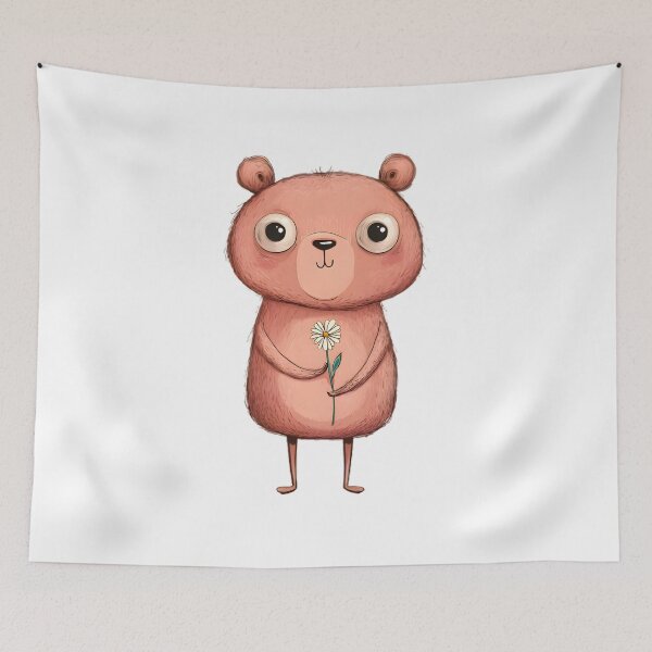Item preview,  Cute Bear with Flowers designed and sold by Retro Whimsy.