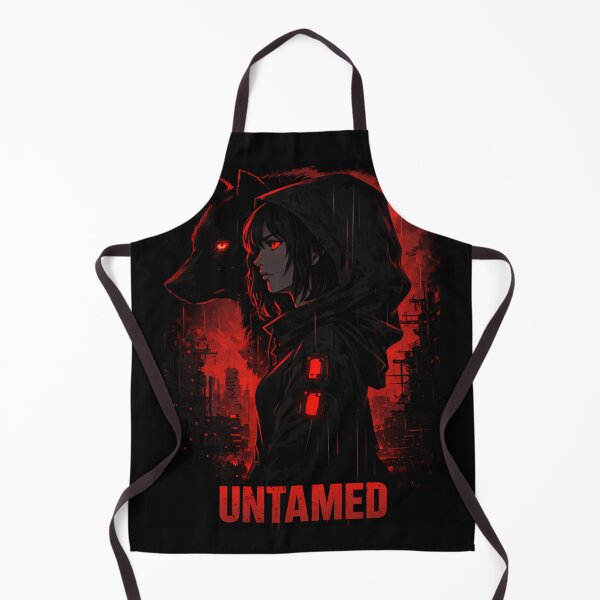Artikelvorschau, Ungezähmte Cyberpunk-Wolfsmädchen-Silhouette entworfen und verkauft von ZunZunArt.