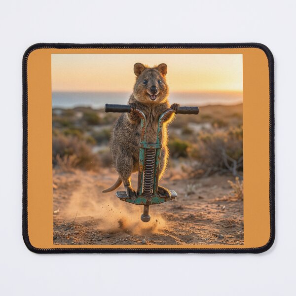 Item preview, Happy Quokka Pogos Around on Rottnest Island designed and sold by Tridentulus.