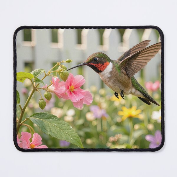 Item preview, Hummingbird on a Touch-Me-Not Flower designed and sold by Maria Dryfhout.