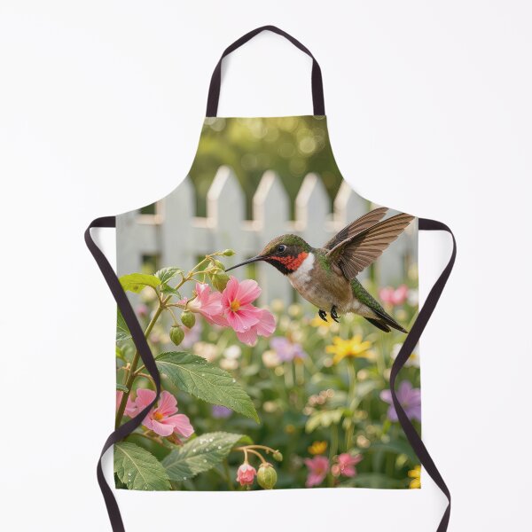 Item preview, Hummingbird on a Touch-Me-Not Flower designed and sold by Maria Dryfhout.