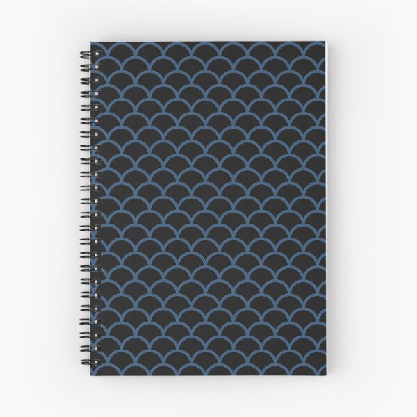 Item preview, Black And Denim Scales Pattern designed and sold by pattern-archive.