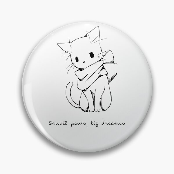 Item preview, Minimalist Line Art Adventurer Cat - Small Paws Big Dreams designed and sold by AliKwStore.