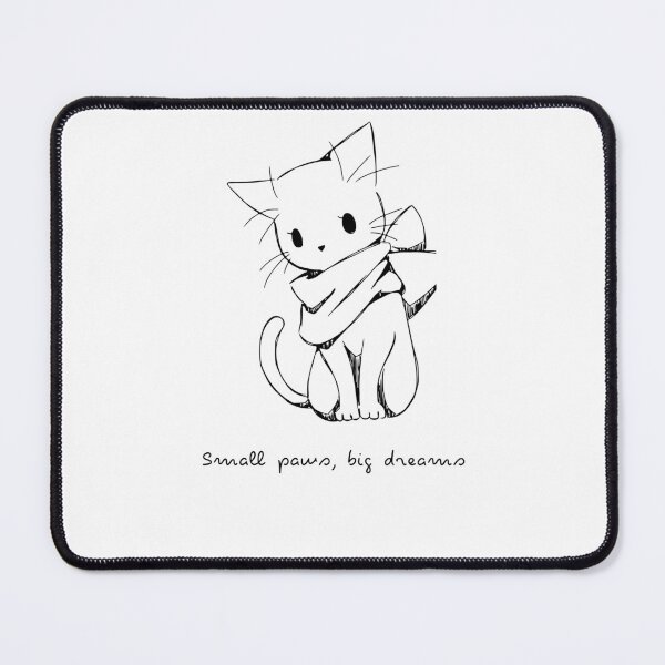 Item preview, Minimalist Line Art Adventurer Cat - Small Paws Big Dreams designed and sold by AliKwStore.