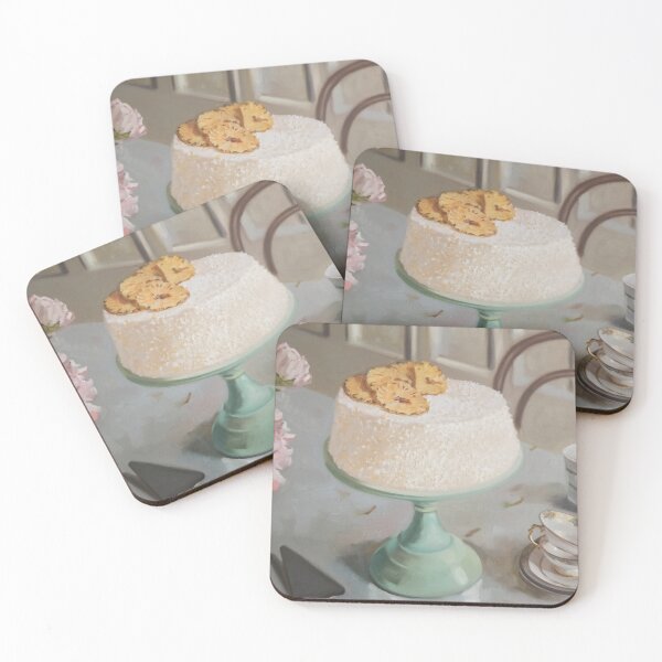 Item preview, French Coconut Cake Art | Elegant Tea Room Kitchen Wall Decor designed and sold by CARRAANN.