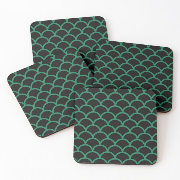 Item preview, Black And Green Scales Pattern designed and sold by pattern-archive.