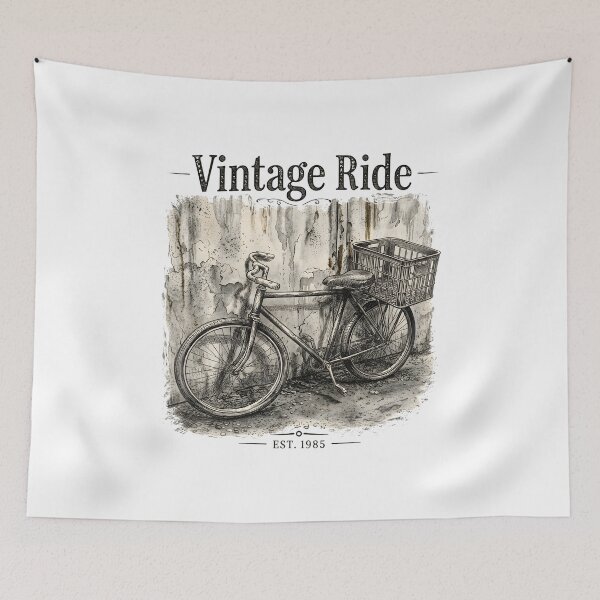 Item preview, Vintage Bike Ride Retro Bicycle Art Aesthetic Street Design designed and sold by Delfino-art.