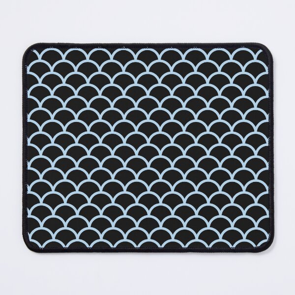 Item preview, Black And Ice Blue Scales Pattern designed and sold by pattern-archive.