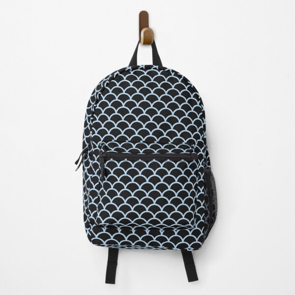 Item preview, Black And Ice Blue Scales Pattern designed and sold by pattern-archive.