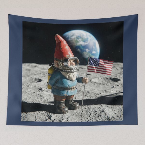 Item preview, Lunar Gnome Claims Moon for the U.S.A. designed and sold by Tridentulus.