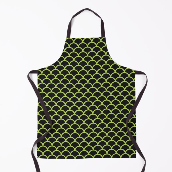 Item preview, Black And Lime Scales Pattern designed and sold by pattern-archive.