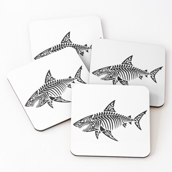 Item preview, Shark Skeleton Illustration – Tribal Shark Bone Line Art Design designed and sold by ArcticFoxStudio.