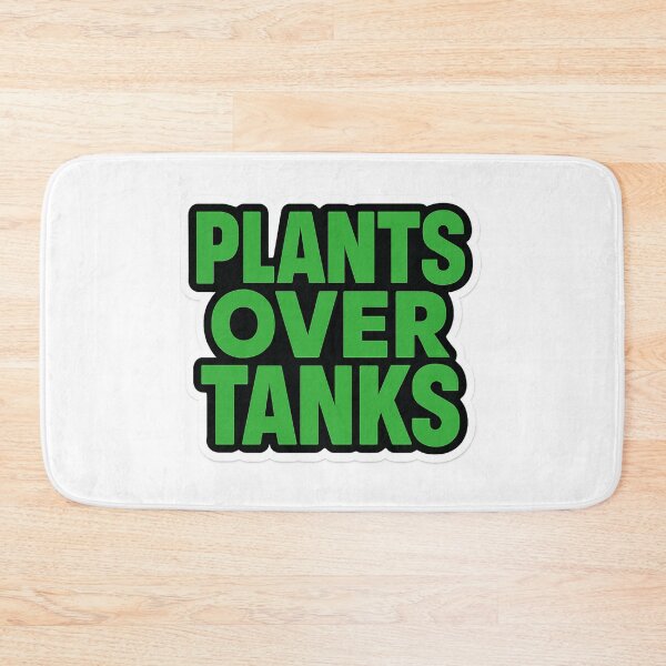 Item preview, Humorous Vegan Pride T-Shirt with Bold Typography 'Plants Over Tanks' | Playful Graphic Design designed and sold by DrainedUwU.