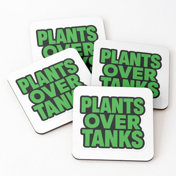 Item preview, Humorous Vegan Pride T-Shirt with Bold Typography 'Plants Over Tanks' | Playful Graphic Design designed and sold by DrainedUwU.