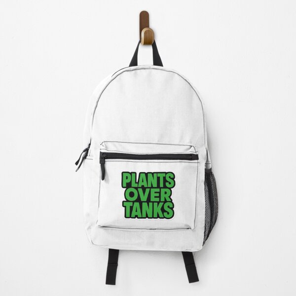 Item preview, Humorous Vegan Pride T-Shirt with Bold Typography 'Plants Over Tanks' | Playful Graphic Design designed and sold by DrainedUwU.