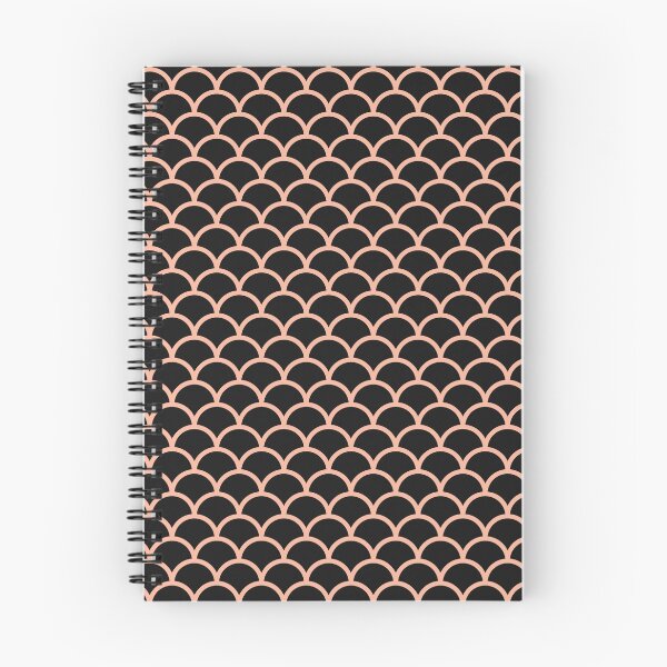 Item preview, Black And Peach Scales Pattern designed and sold by pattern-archive.