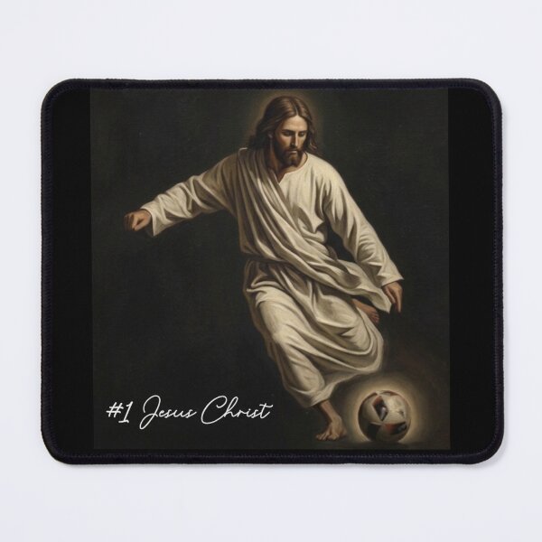 Item preview, #1 Jesus Christ Playing Soccer designed and sold by ThePublicPrints.