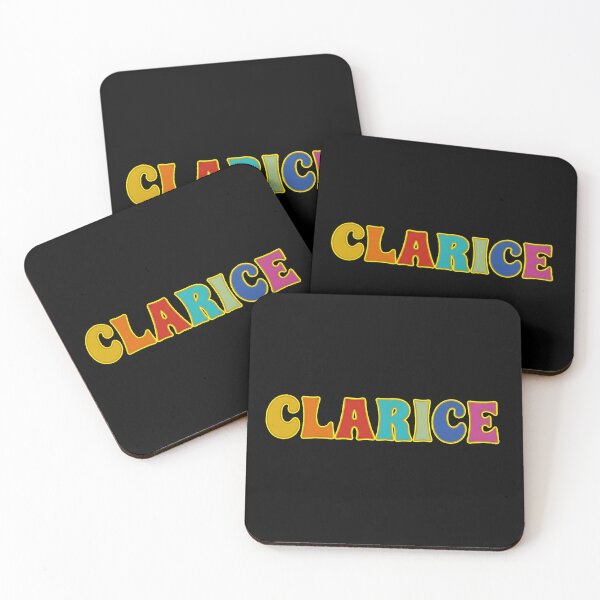 Item preview, ❤️ Clarice Personalized Name Wavy Retro Shirt, Coffee Mug, Sticker Gift designed and sold by HelixPedia.