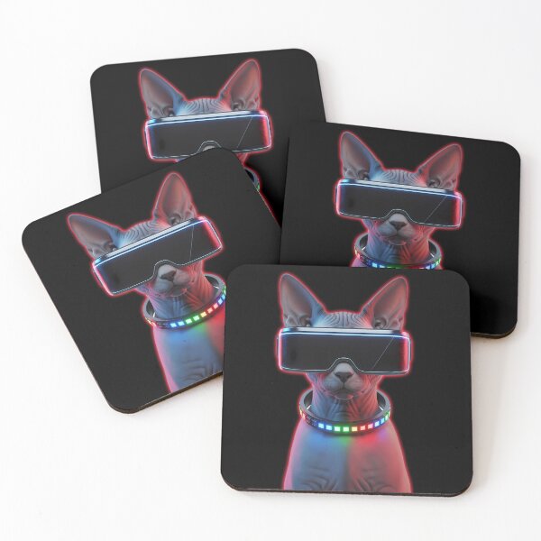 Item preview, Cyber Sphynx: Neon VR Goggles & LED Collar designed and sold by powersunlight.