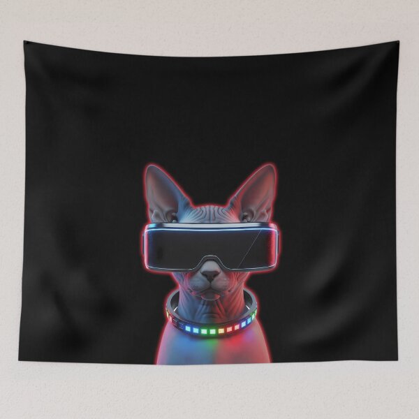 Item preview, Cyber Sphynx: Neon VR Goggles & LED Collar designed and sold by powersunlight.