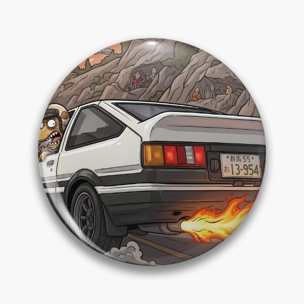 Item preview, Toyota Corolla AE86 Initial D Cartoon designed and sold by Racing Art Store.