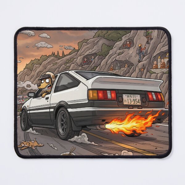 Item preview, Toyota Corolla AE86 Initial D Cartoon designed and sold by Racing Art Store.