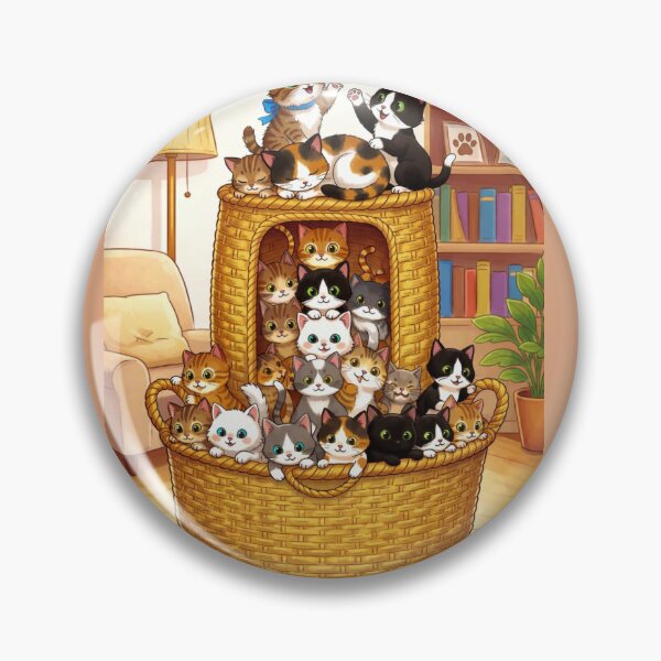 Item preview, Cozy Afternoon Kitten Basket  designed and sold by digitalbob60.