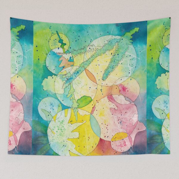 Item preview, Abstract Flowers with Circles and Angles II designed and sold by The Elderberry Blossom.