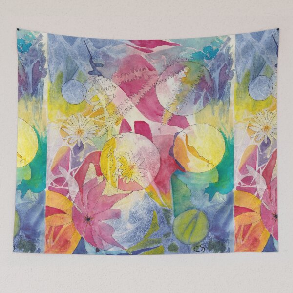 Item preview, Abstract Flowers with Circles and Angles designed and sold by The Elderberry Blossom.