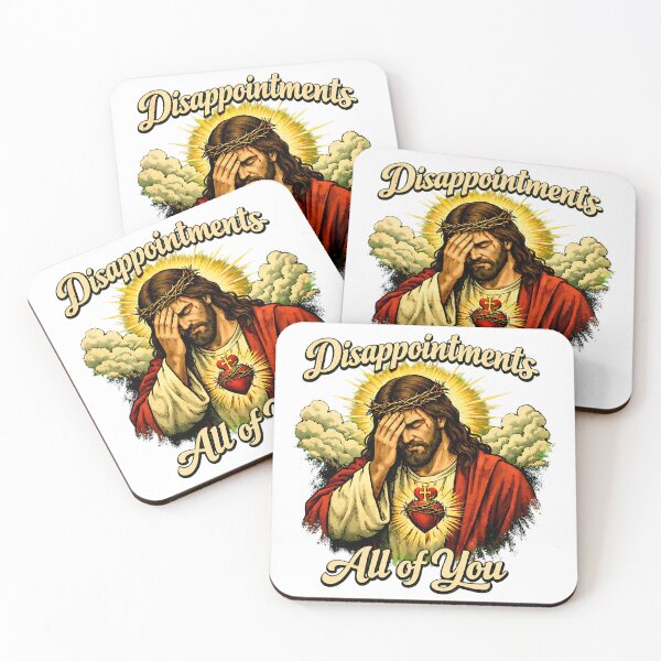 Item preview, Disappointments Jesus Sacred Heart Illustration Vintage Religious Humor Dark Irony designed and sold by Thread-Riot.
