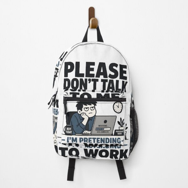 Item preview, Funny Work Shirt – Please Don’t Talk To Me I’m Pretending To Work Tee, Office Humor Shirt, Lazy Work Meme Graphic designed and sold by lamiarte.